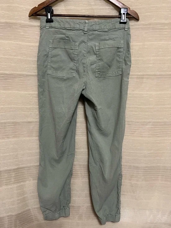 Frank & Eileen Jameson Jogger Pants Linen Blend Sage Green Size 4 - Picture 2 of 7